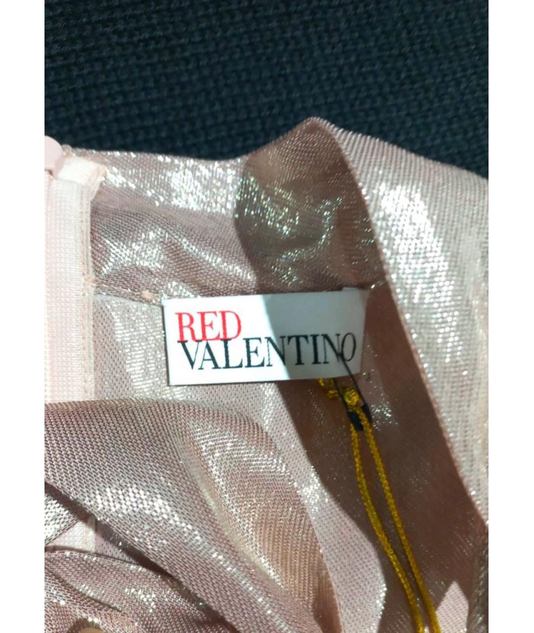 RED VALENTINO Розовое вискозное коктейльное платье, фото 4