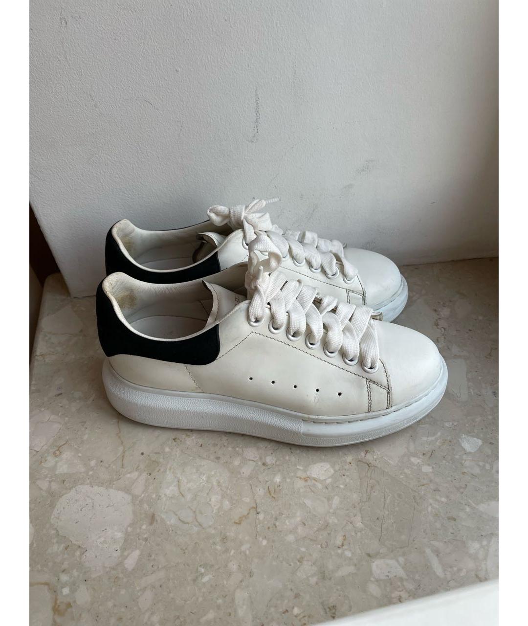 ALEXANDER MCQUEEN Белые кожаные кеды, фото 7