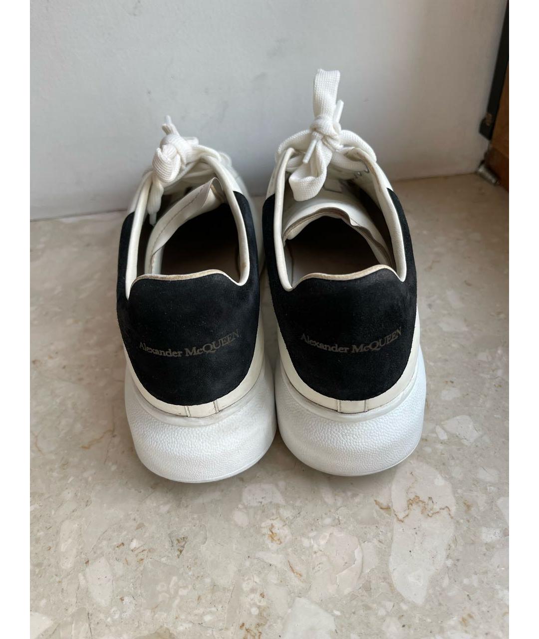 ALEXANDER MCQUEEN Белые кожаные кеды, фото 4