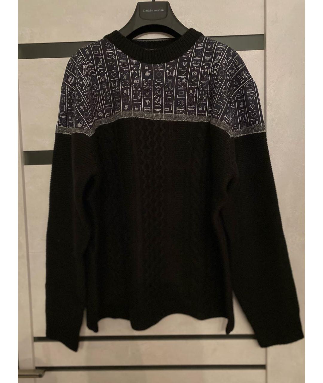 FRANKIE MORELLO Черный шерстяной джемпер / свитер, фото 5