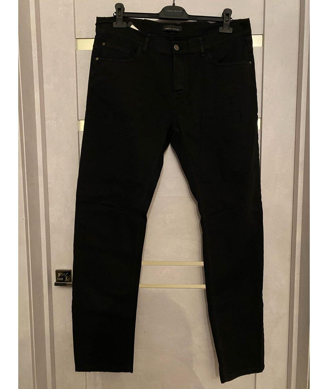 FRANKIE MORELLO Черные хлопко-эластановые прямые джинсы, фото 5