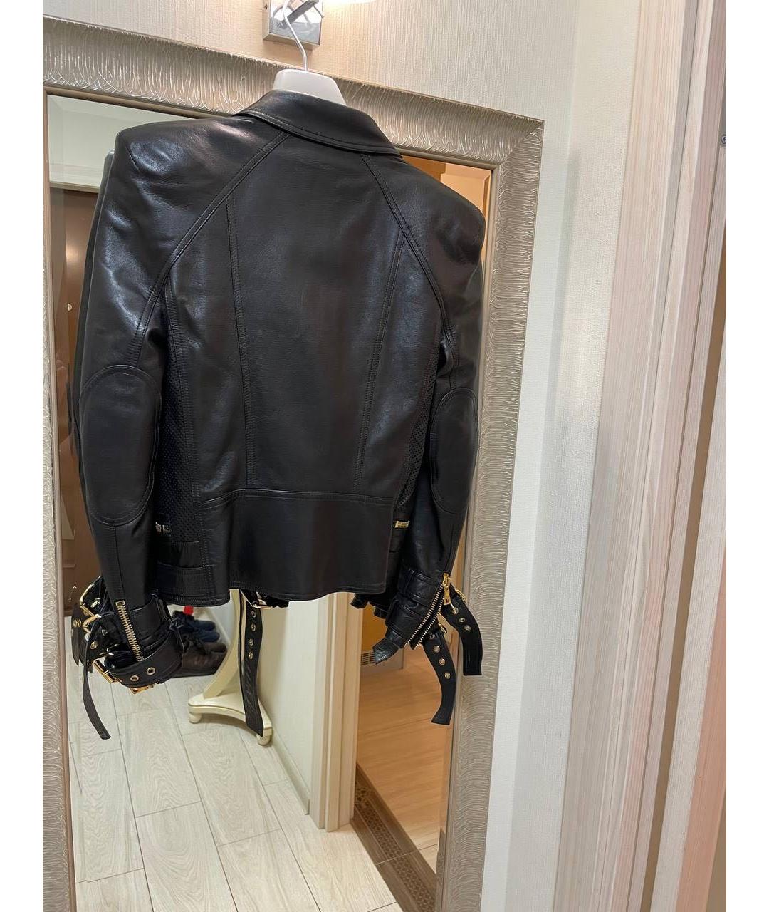 BALMAIN Черная кожаная куртка, фото 3