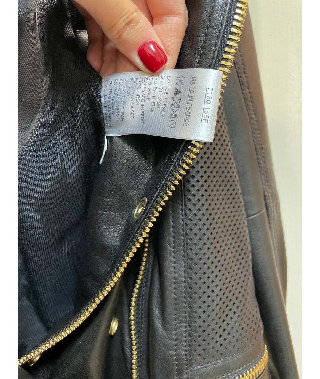 BALMAIN Черная кожаная куртка, фото 5