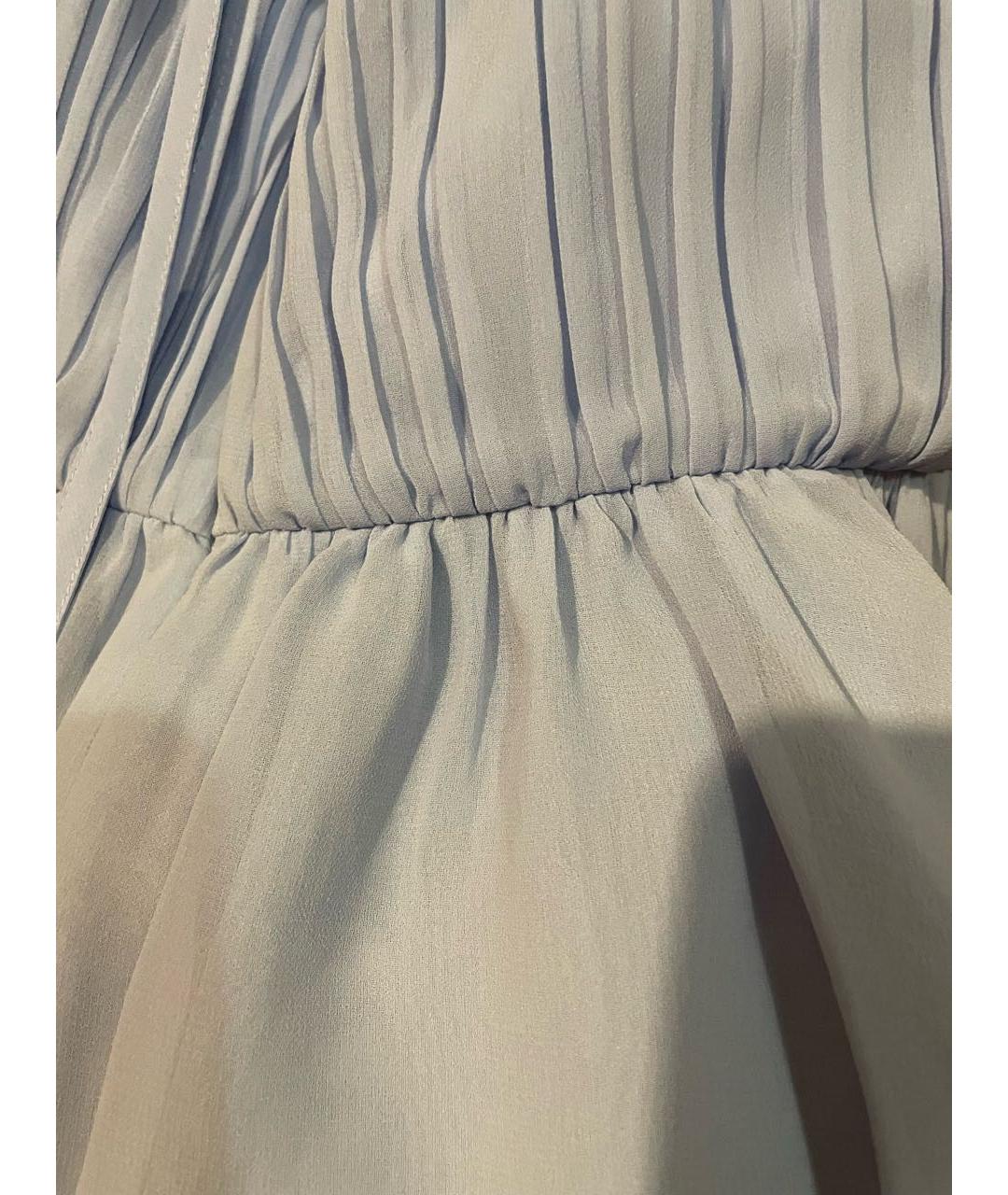 SELF-PORTRAIT Голубая шифоновая блузы, фото 4