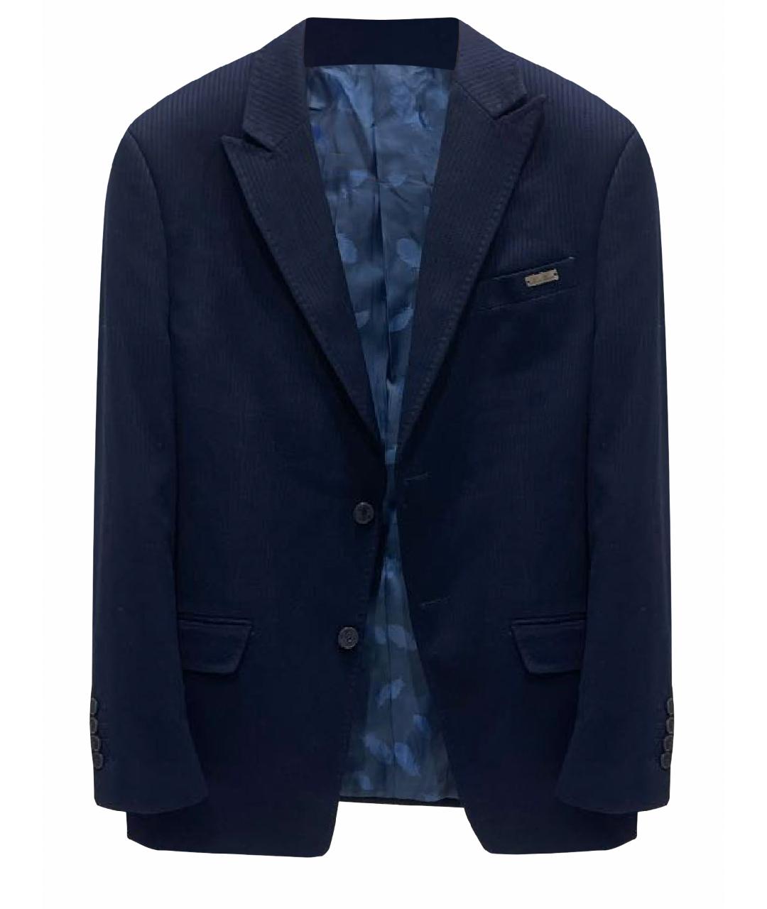LORO PIANA Темно-синий шелковый пиджак, фото 1