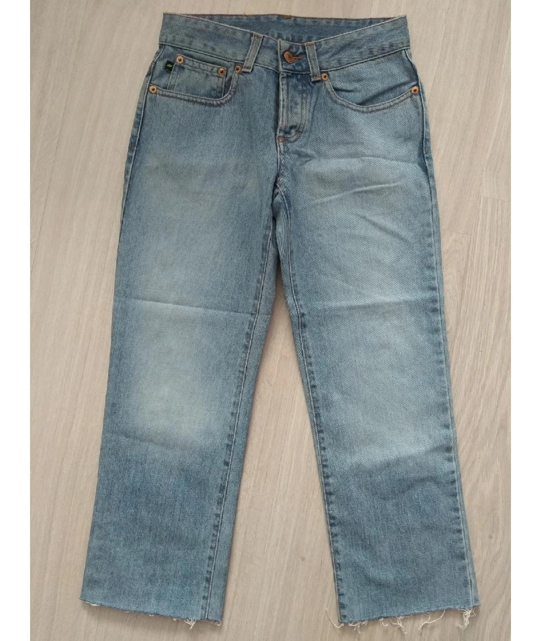 DKNY Голубые хлопковые прямые джинсы, фото 9