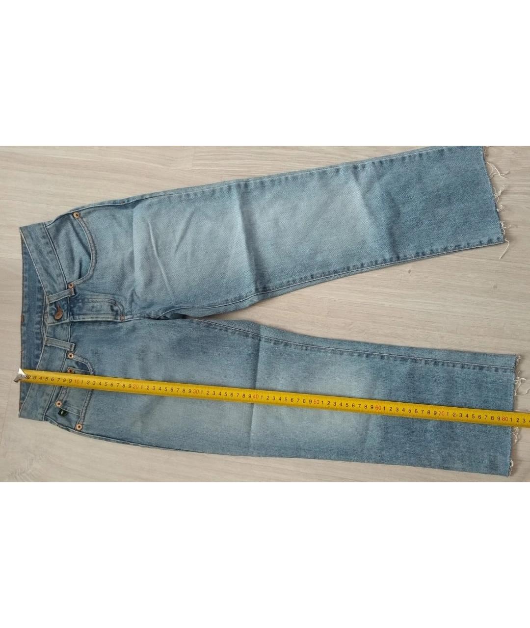 DKNY Голубые хлопковые прямые джинсы, фото 7