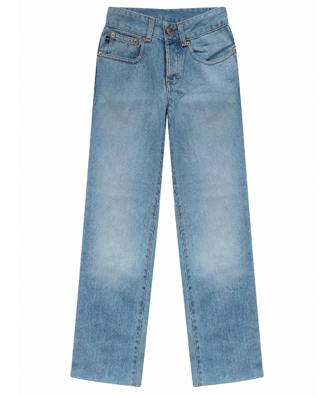 DKNY Голубые хлопковые прямые джинсы, фото 1