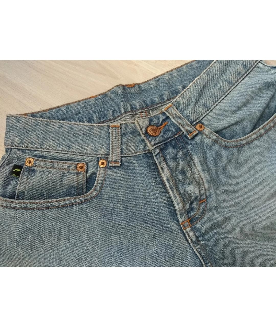 DKNY Голубые хлопковые прямые джинсы, фото 3