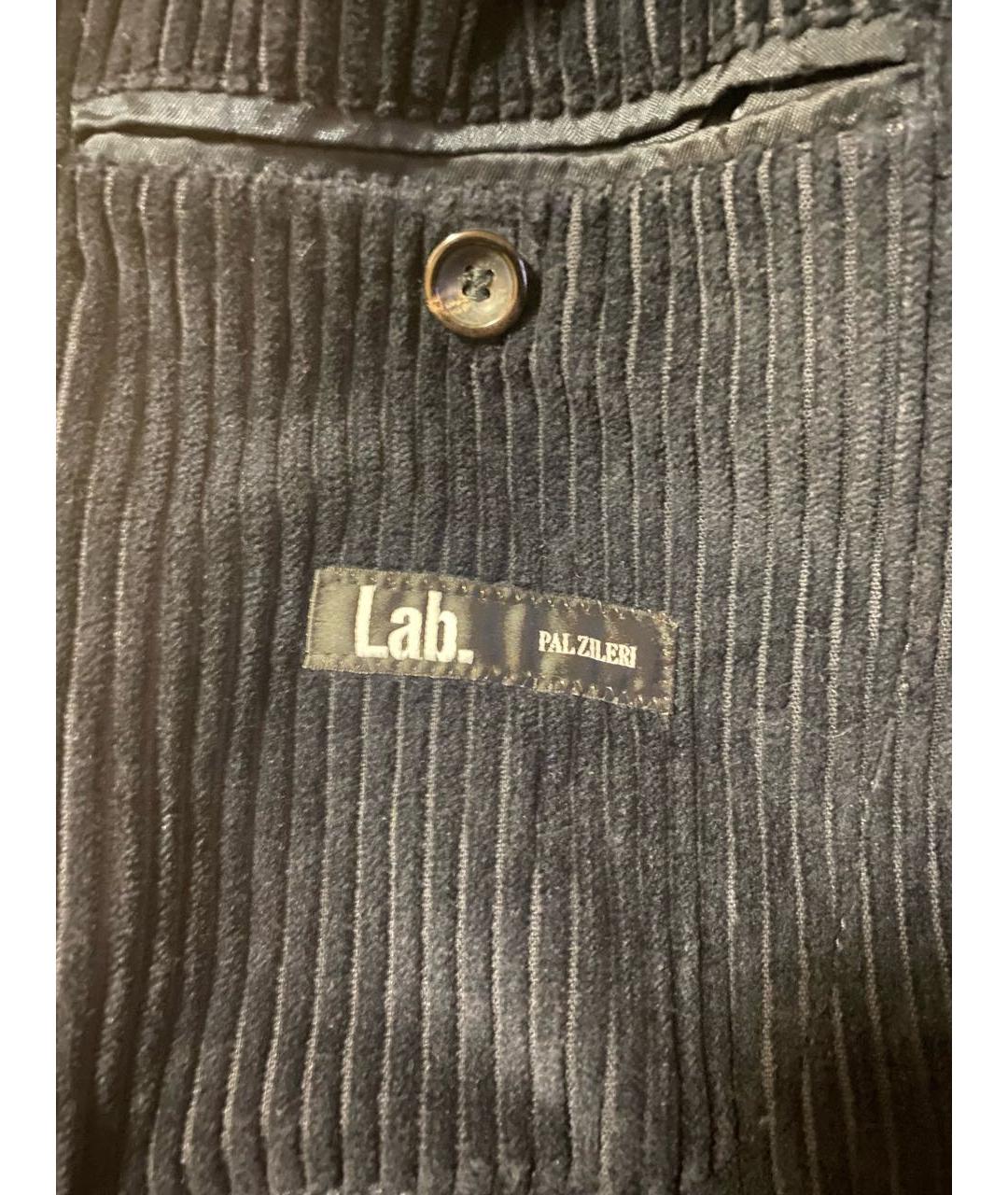 PAL ZILERI Черный хлопко-эластановый пиджак, фото 6