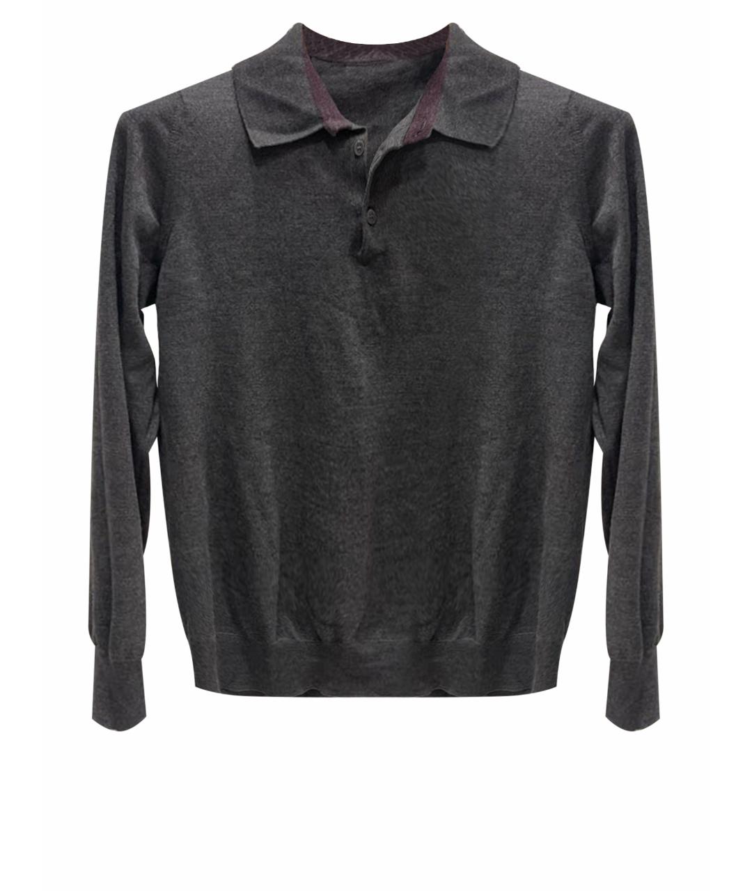 BRIONI Серый вискозный джемпер / свитер, фото 1