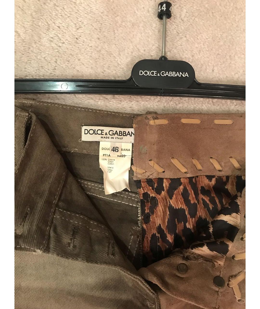 DOLCE&GABBANA Хаки джинсы клеш, фото 3