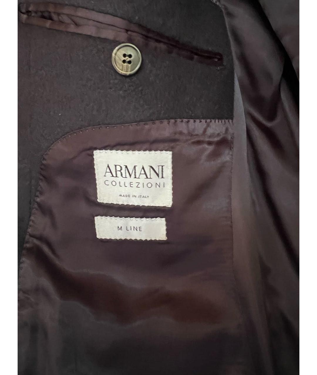 ARMANI COLLEZIONI Темно-синее кашемировое пальто, фото 4