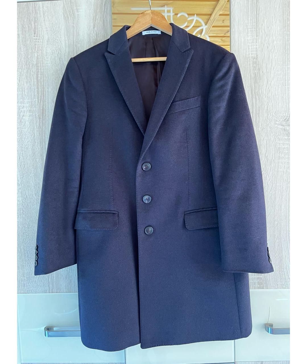 ARMANI COLLEZIONI Темно-синее кашемировое пальто, фото 5