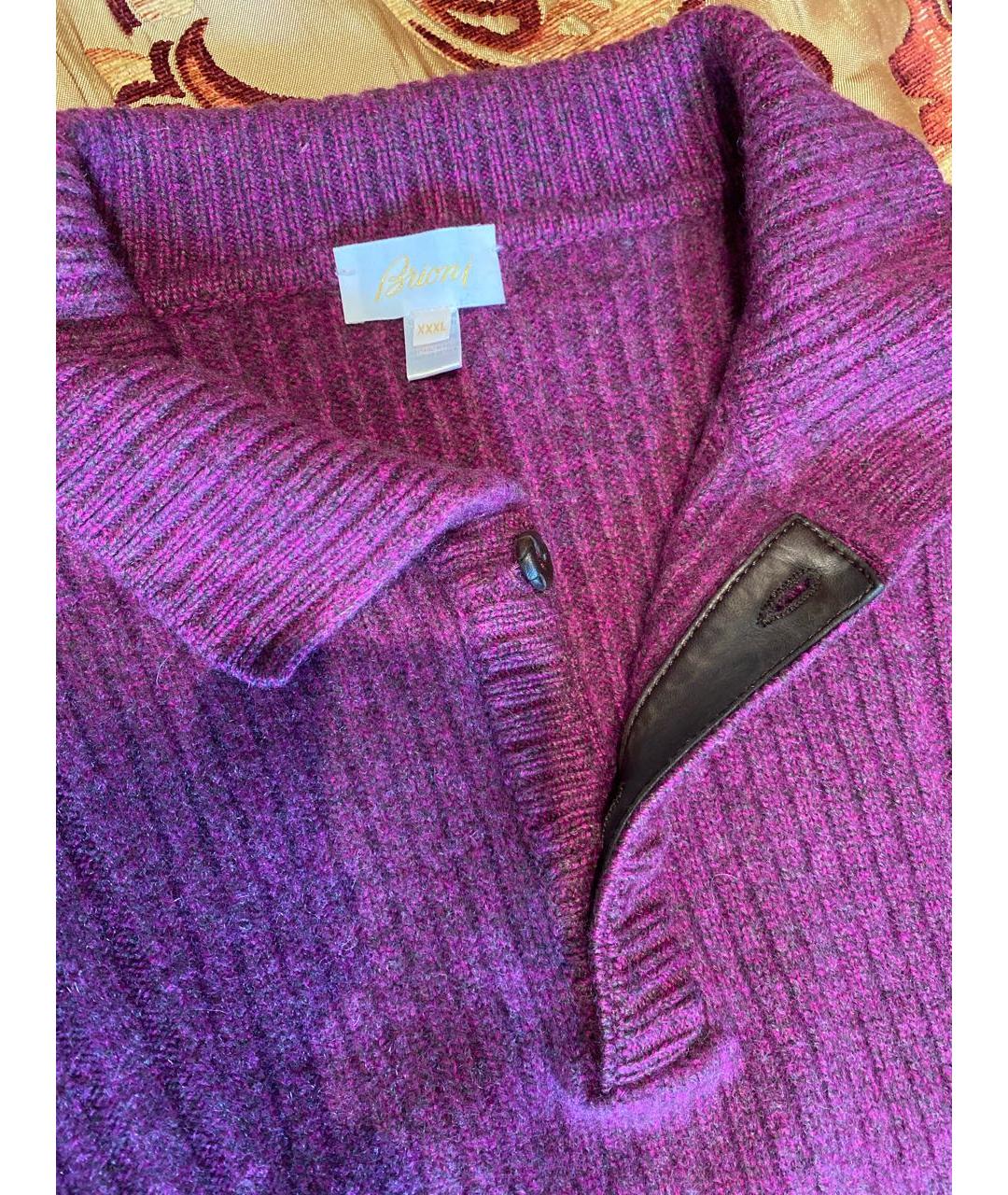 BRIONI Фиолетовый кашемировый джемпер / свитер, фото 4