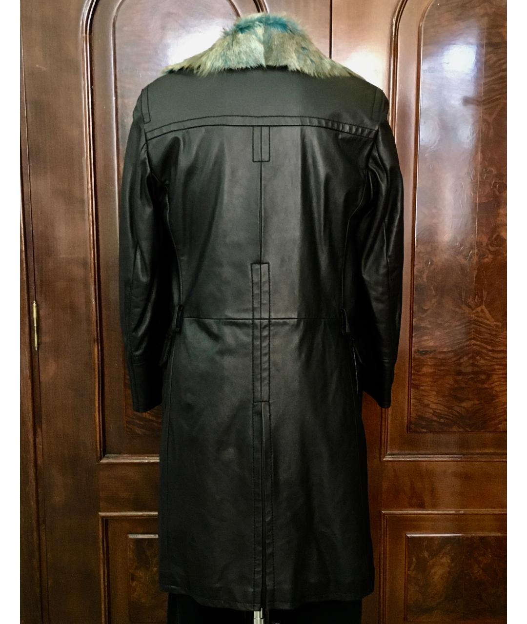 BILANCIONI Коричневое кожаное пальто, фото 2