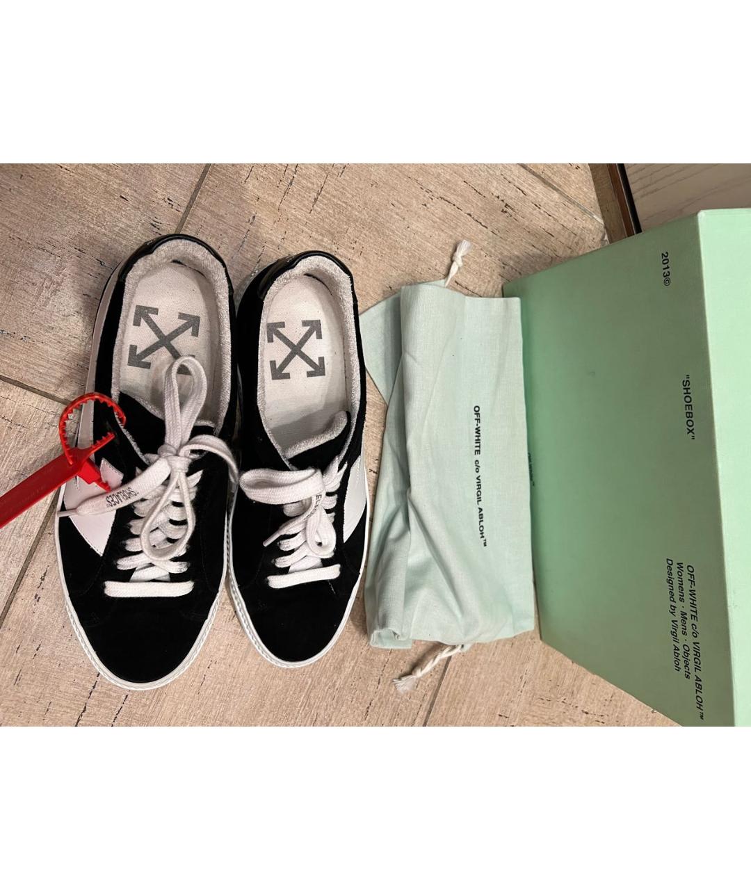 OFF-WHITE Черные замшевые кеды, фото 2