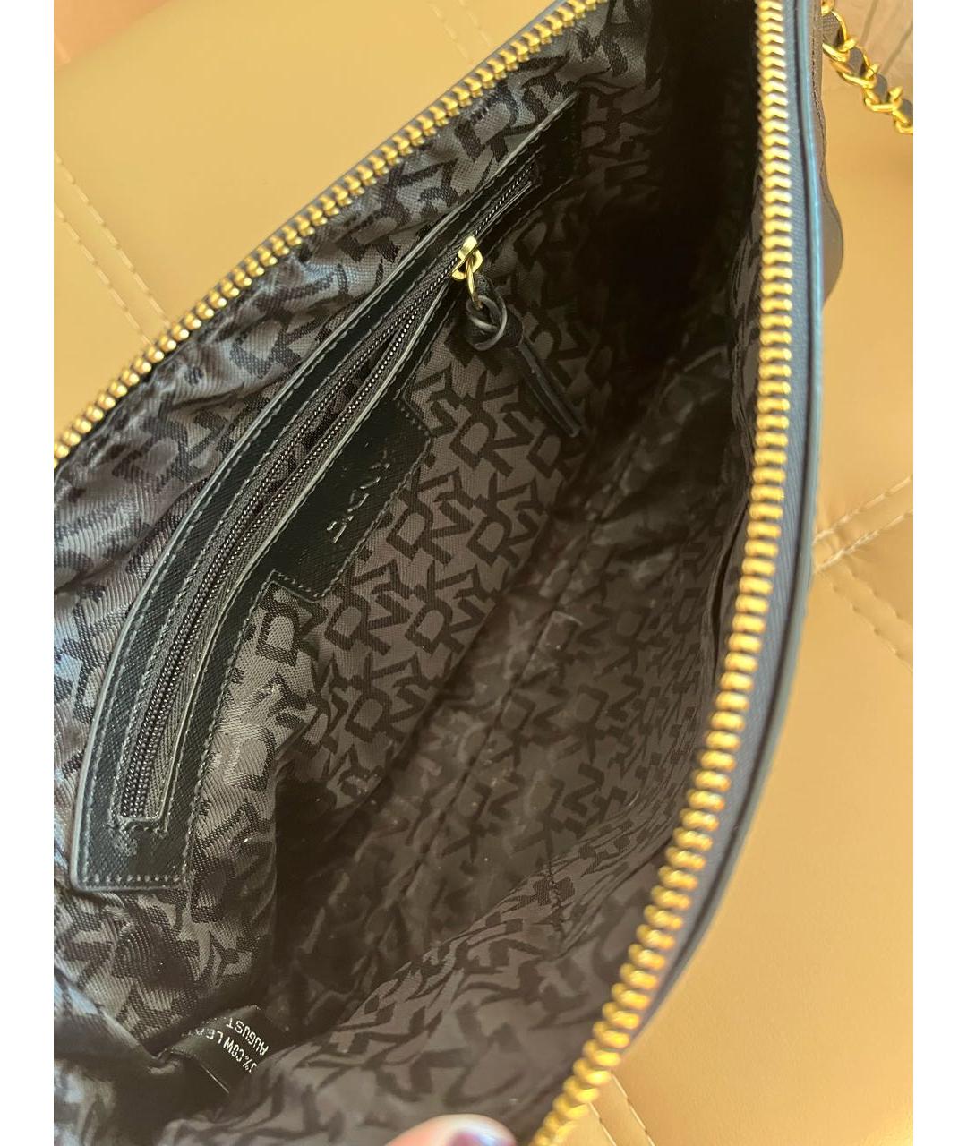 DKNY Черная сумка через плечо из искусственной кожи, фото 4