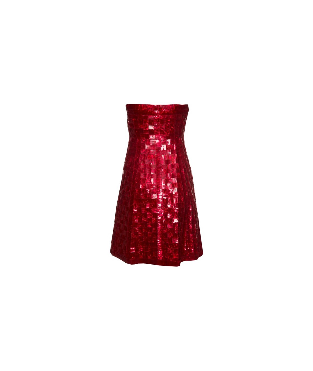 CHANEL PRE-OWNED Красное шелковое повседневное платье, фото 4