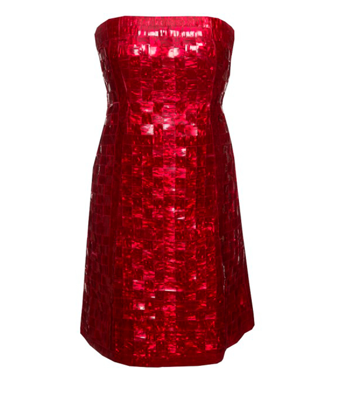 CHANEL PRE-OWNED Красное шелковое повседневное платье, фото 1