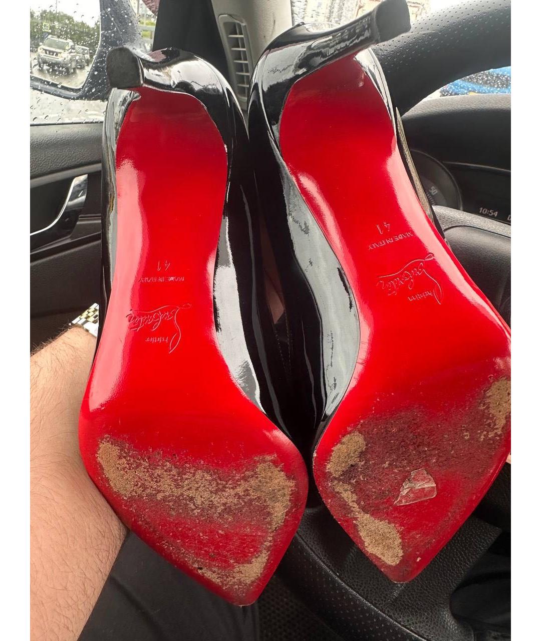 CHRISTIAN LOUBOUTIN Черные туфли из лакированной кожи, фото 7