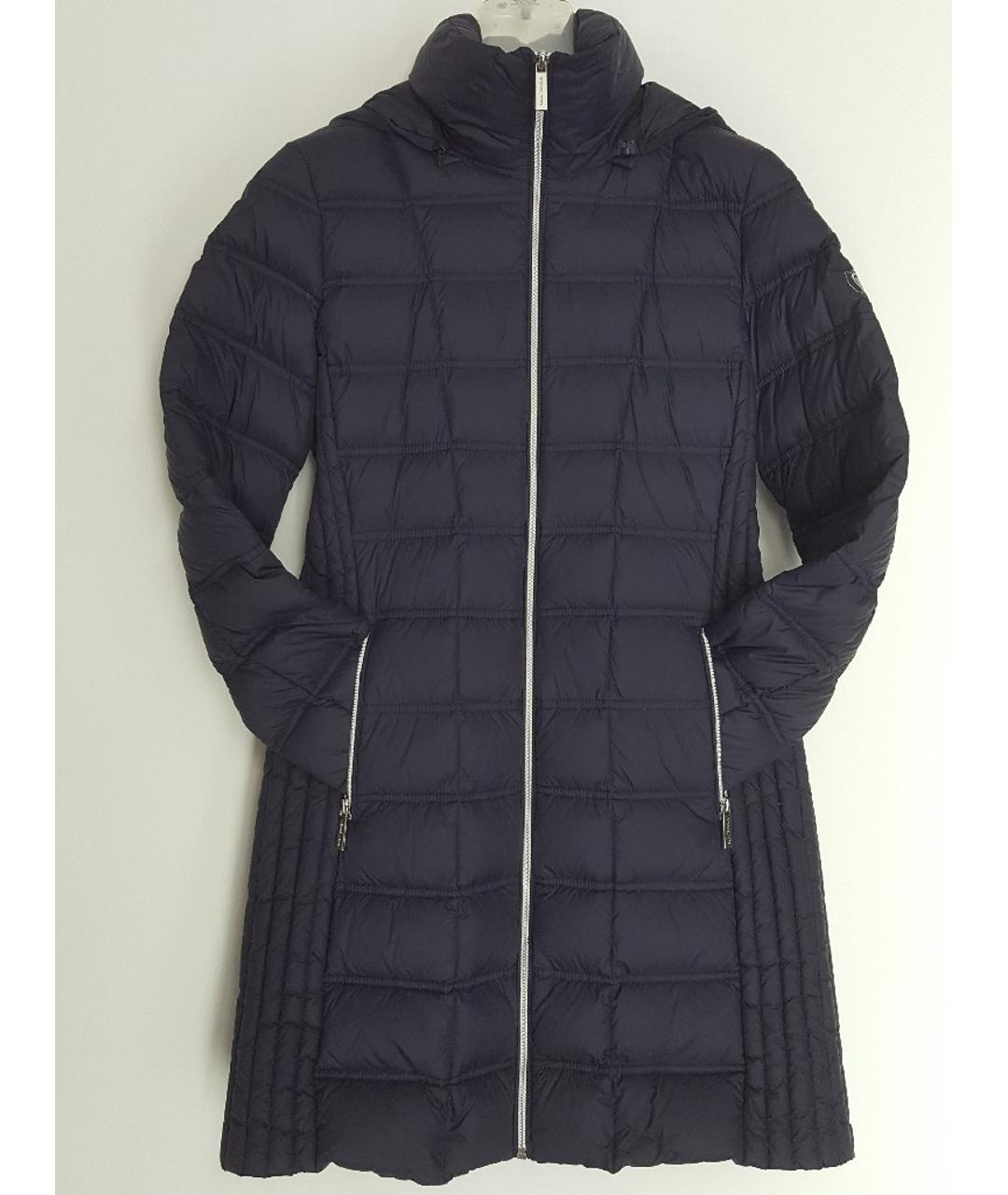MICHAEL KORS Темно-синее полиэстеровое пальто, фото 9