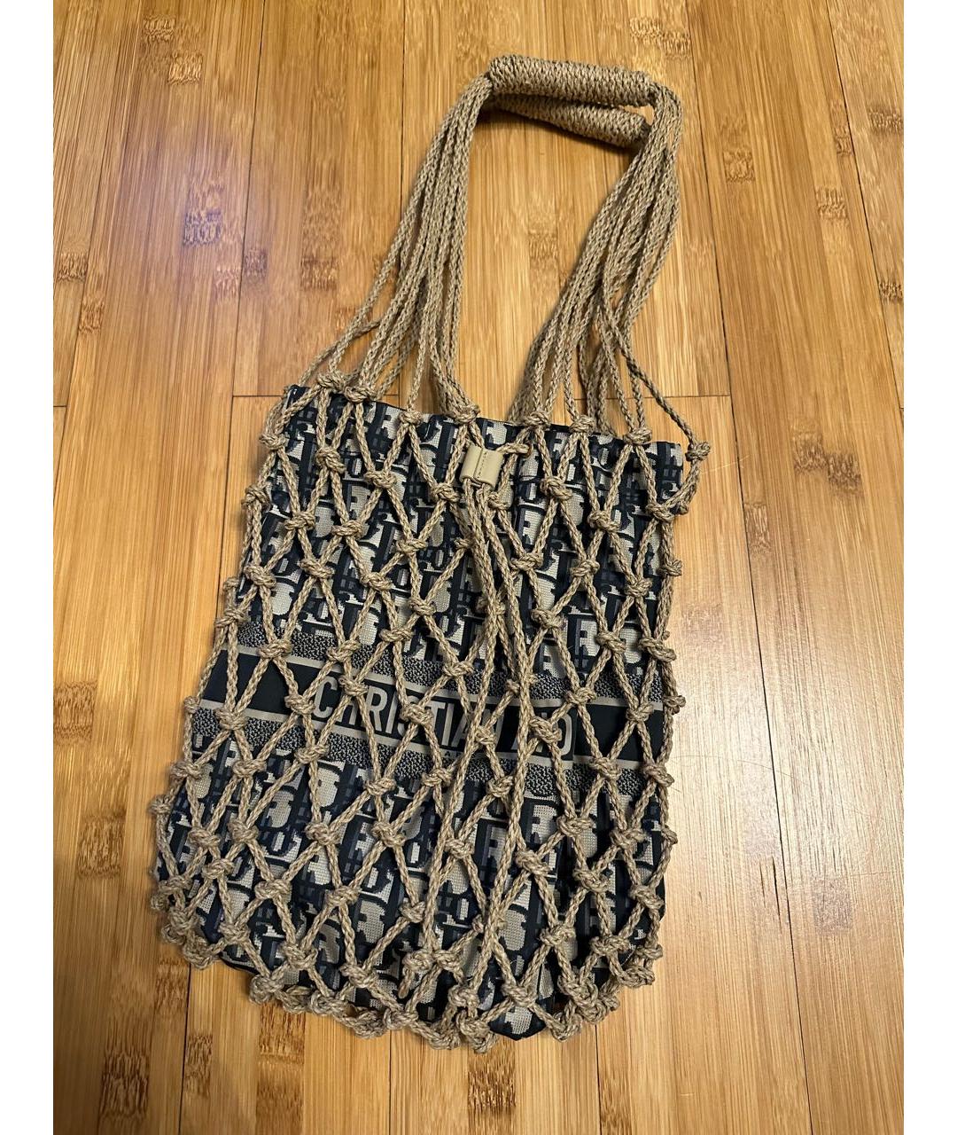 CHRISTIAN DIOR Синяя пляжная сумка, фото 4