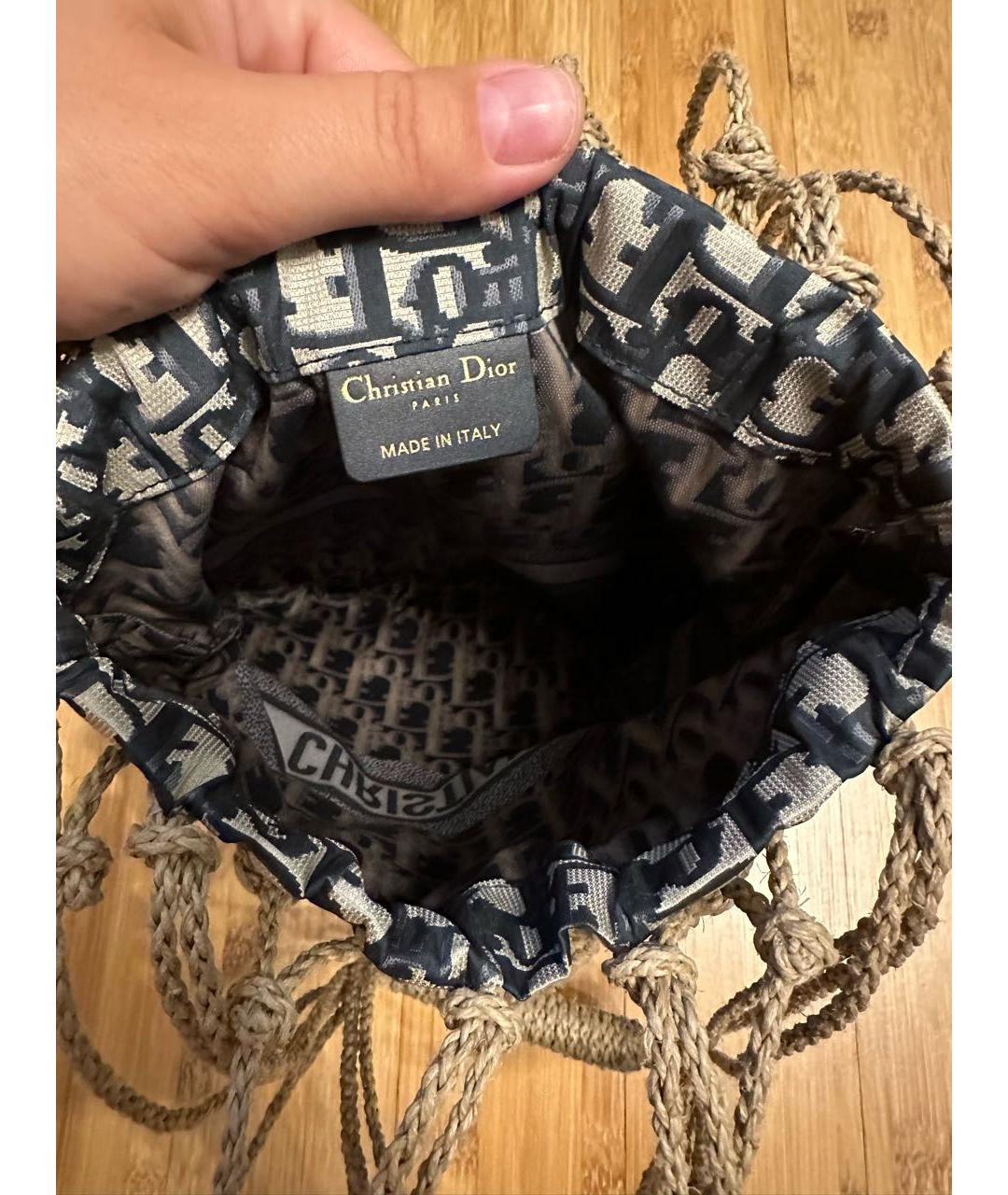 CHRISTIAN DIOR Синяя пляжная сумка, фото 3