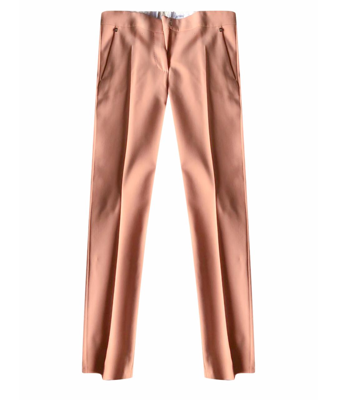 'S MAX MARA Розовые шерстяные брюки узкие, фото 1