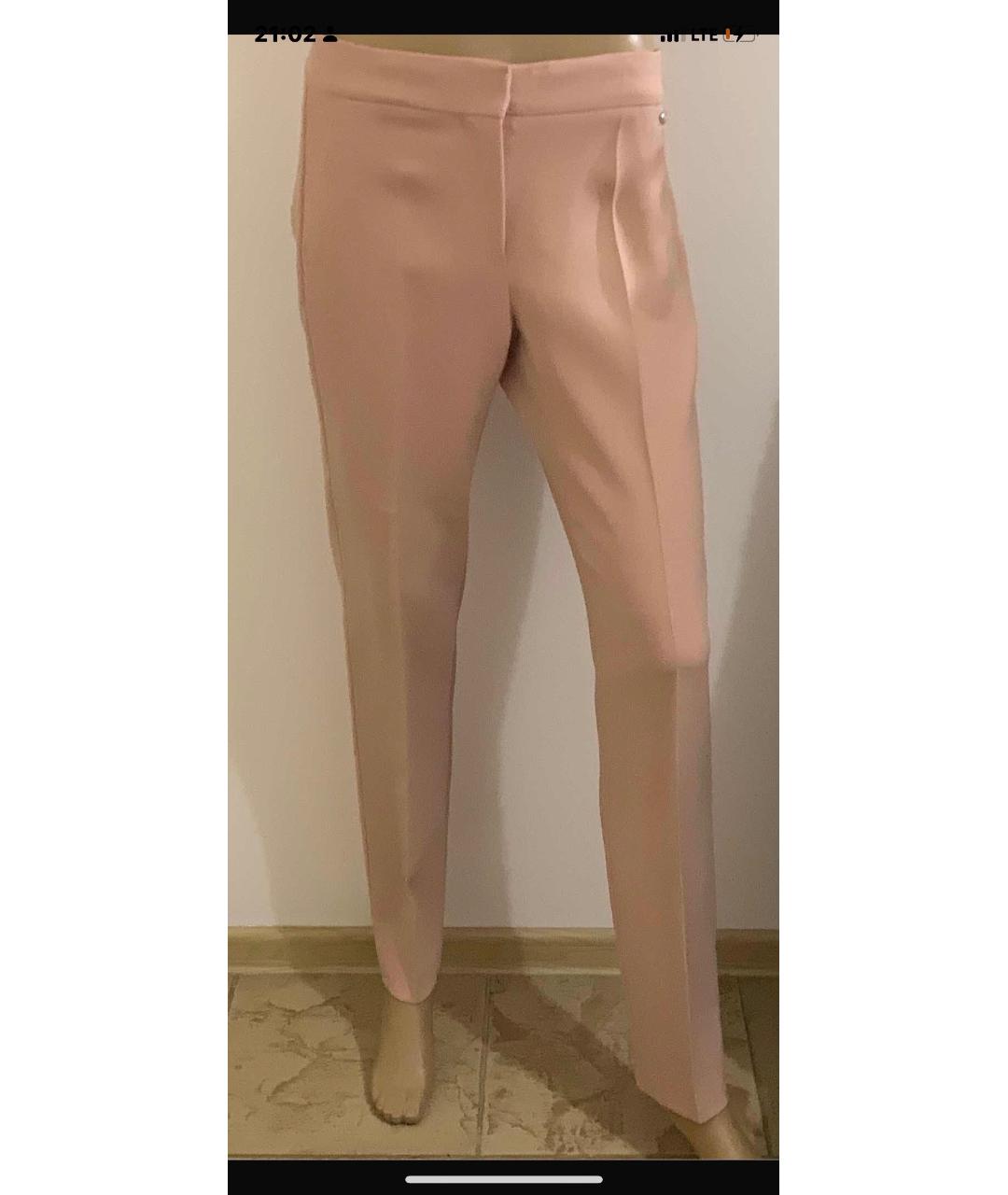 'S MAX MARA Розовые шерстяные брюки узкие, фото 4