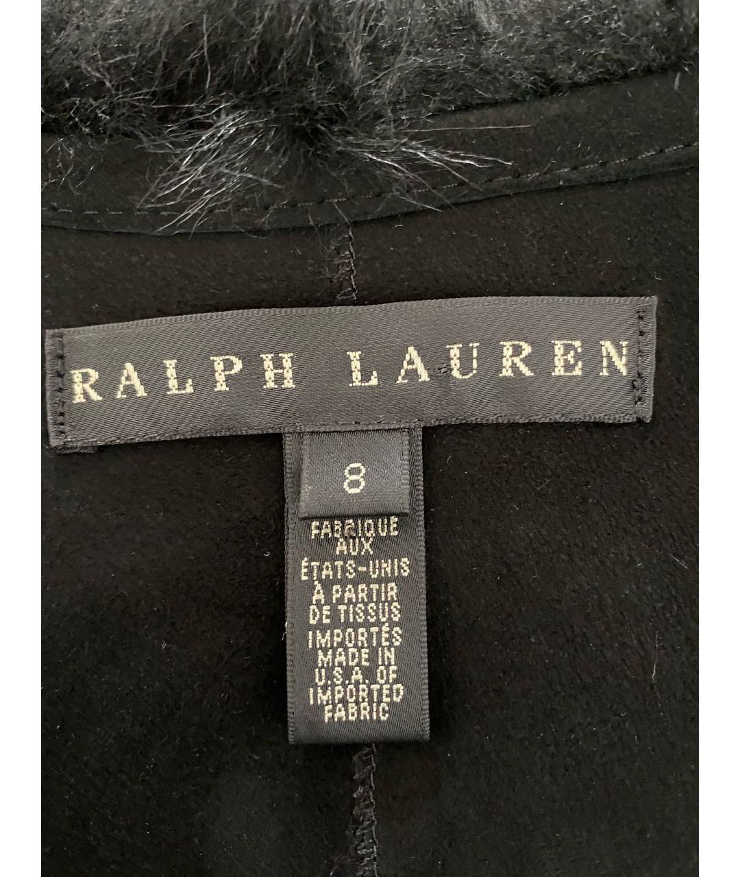 RALPH LAUREN Черный меховой жилет, фото 3