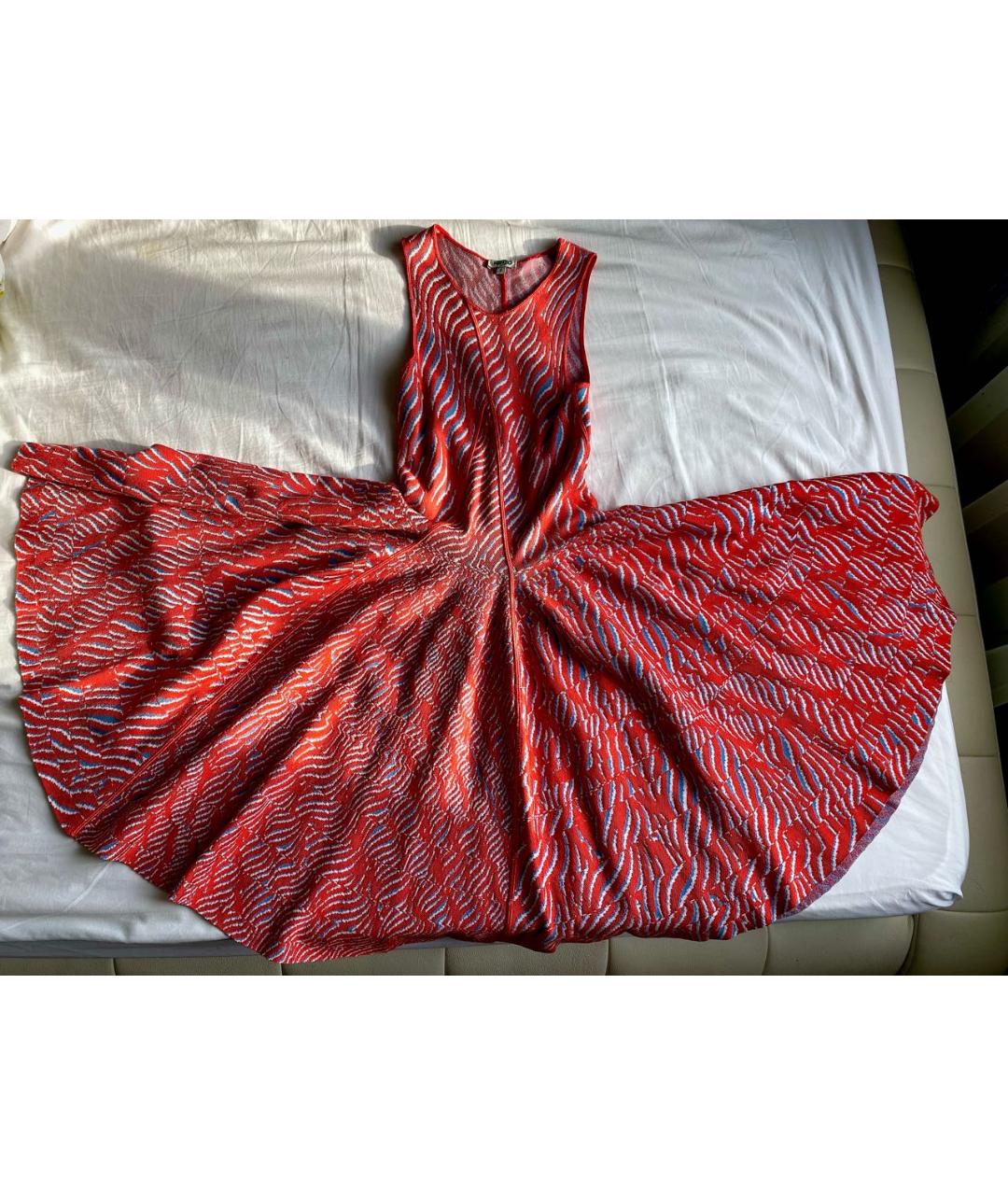 KENZO Коралловое вискозное коктейльное платье, фото 5
