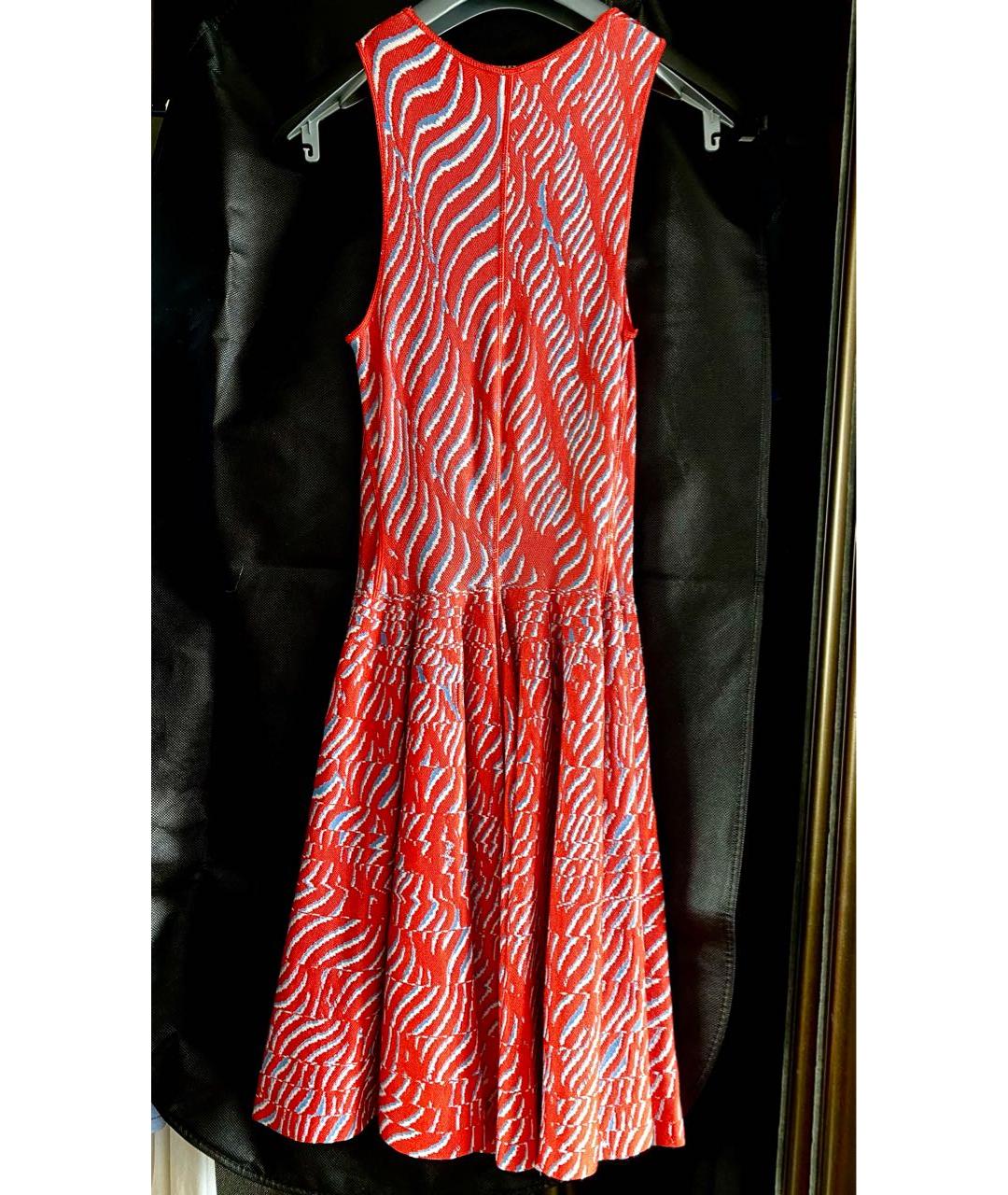 KENZO Коралловое вискозное коктейльное платье, фото 8