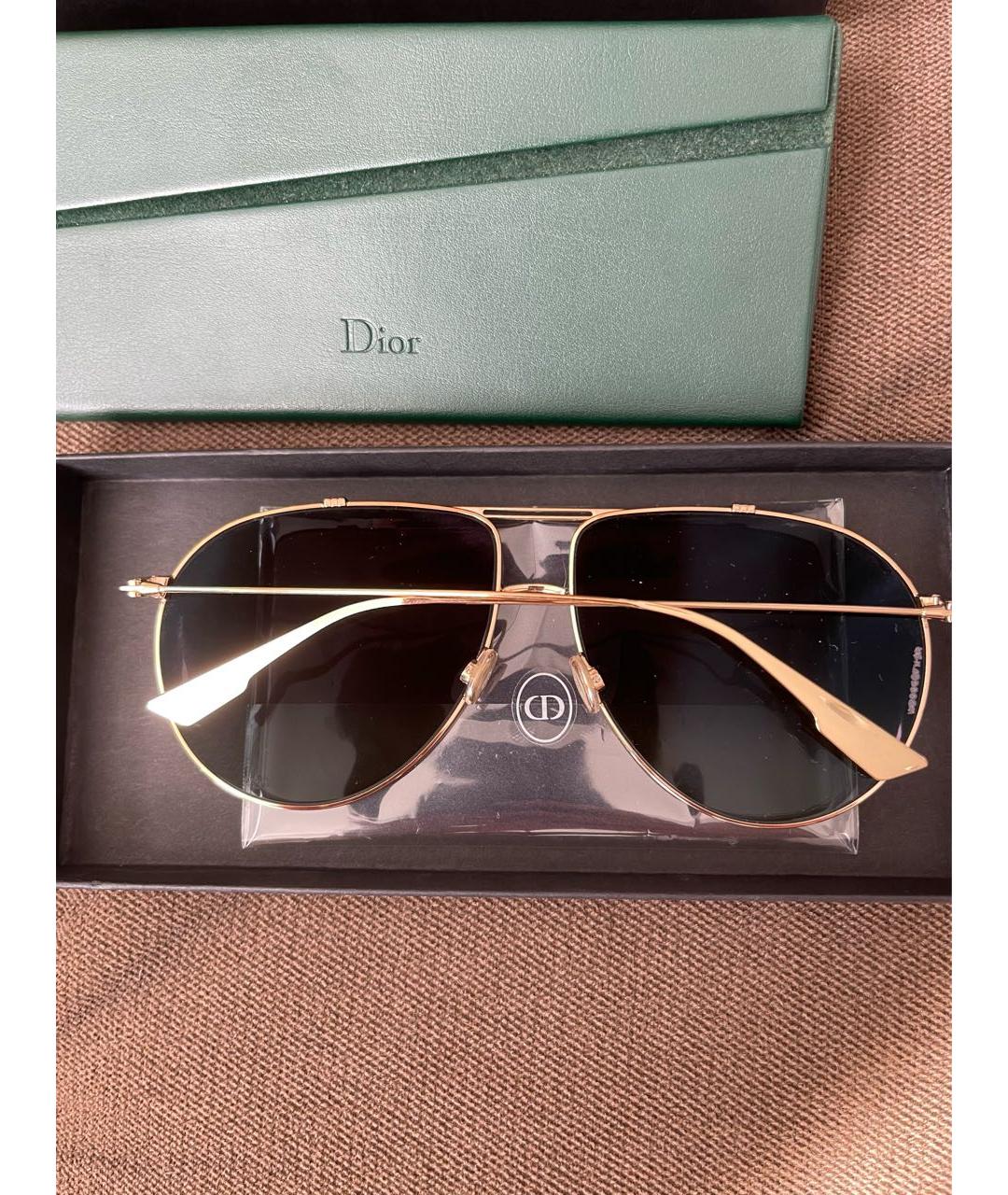 CHRISTIAN DIOR PRE-OWNED Зеленые металлические солнцезащитные очки, фото 5
