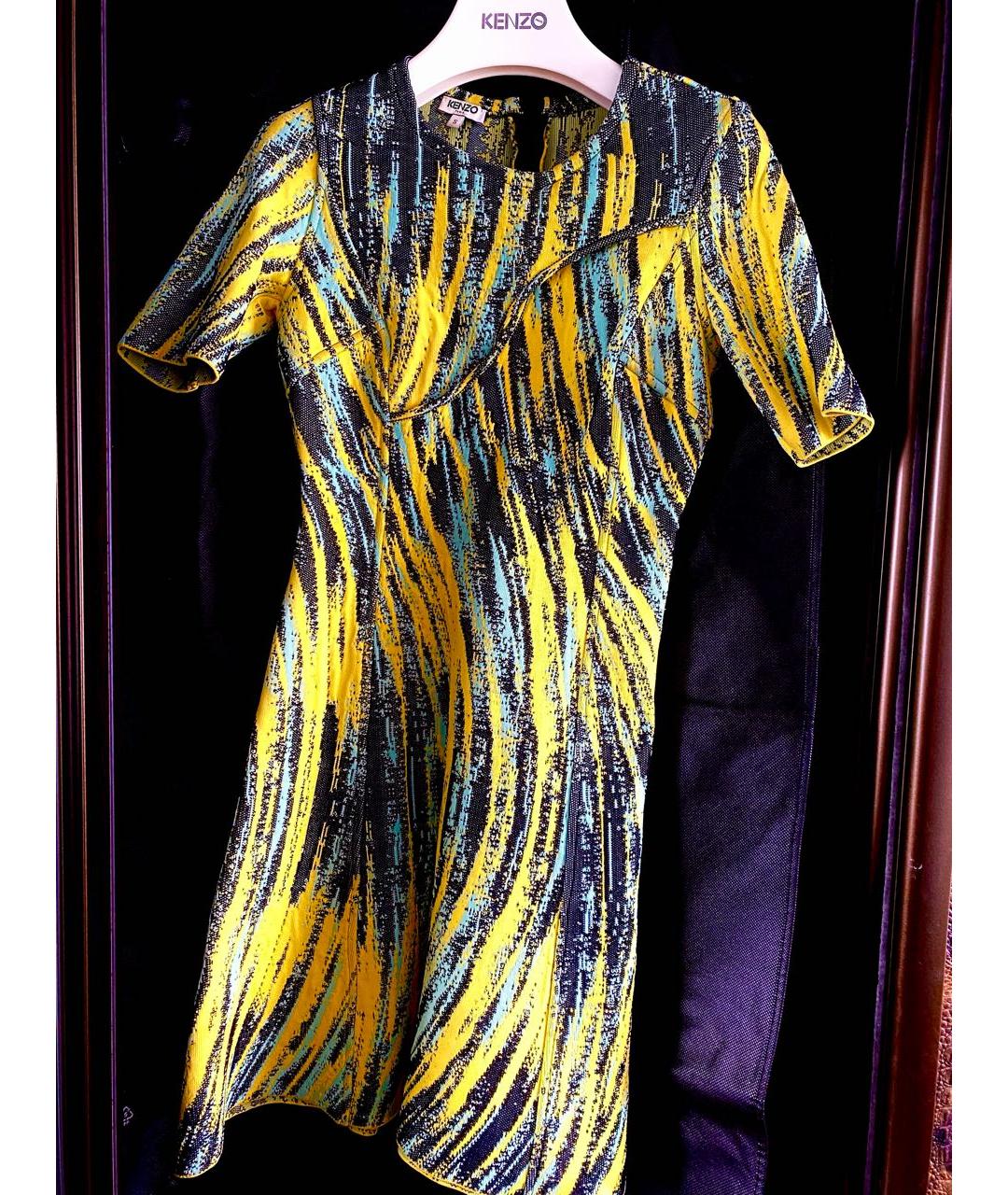KENZO Мульти полиамидовое коктейльное платье, фото 7