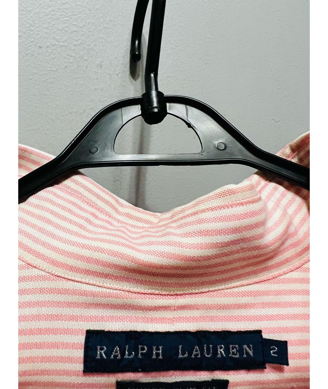 RALPH LAUREN Розовая хлопковая рубашка, фото 3