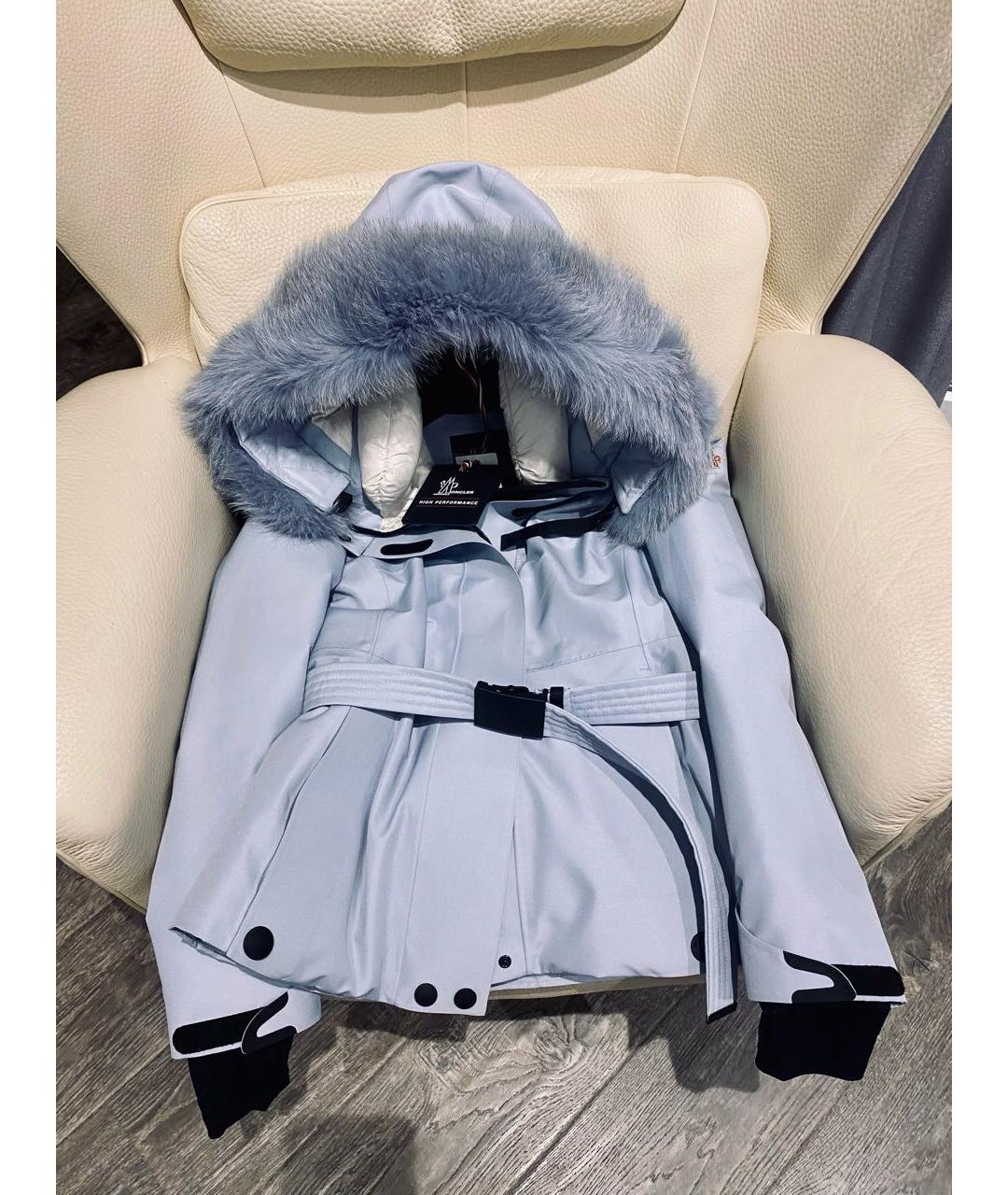 MONCLER GRENOBLE Голубой пуховик, фото 5