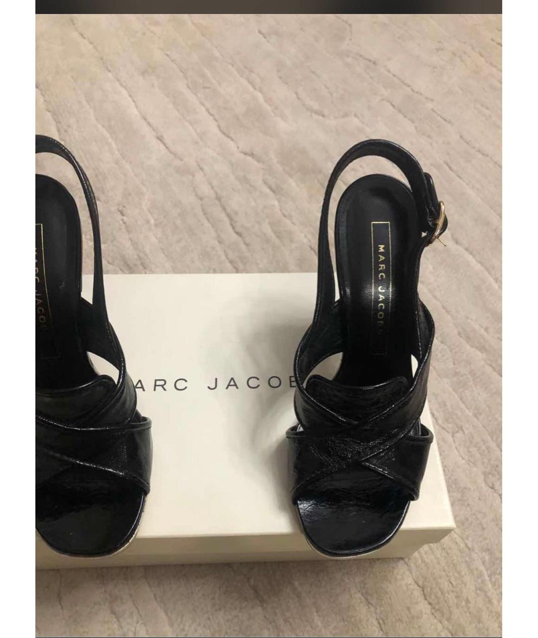 MARC BY MARC JACOBS Черные кожаные босоножки, фото 2