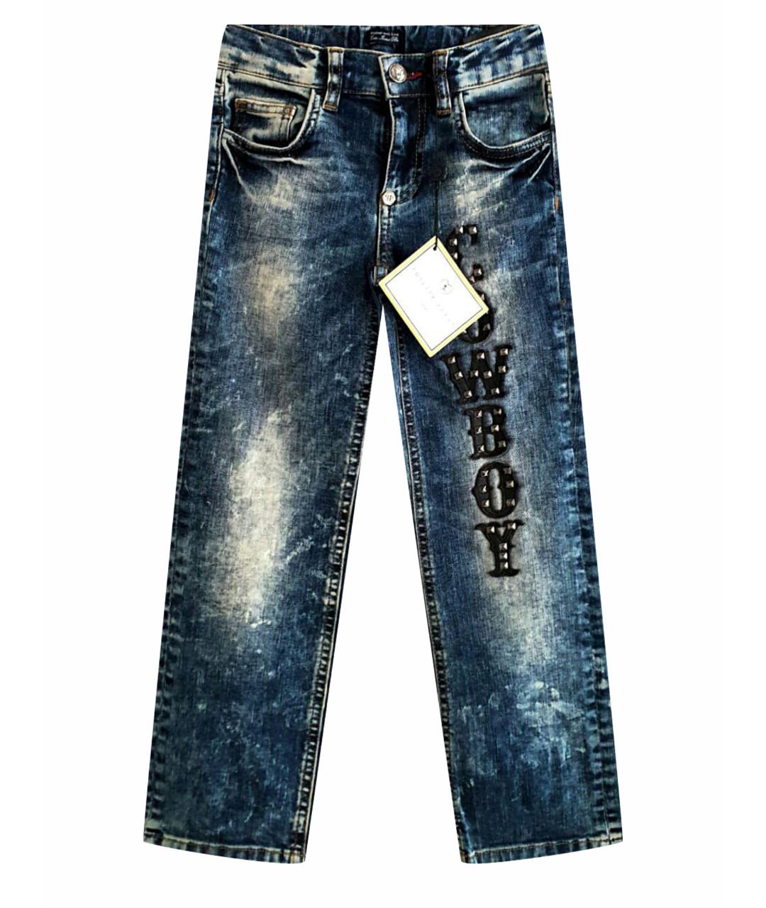 PHILIPP PLEIN Синие деним детские джинсы, фото 1
