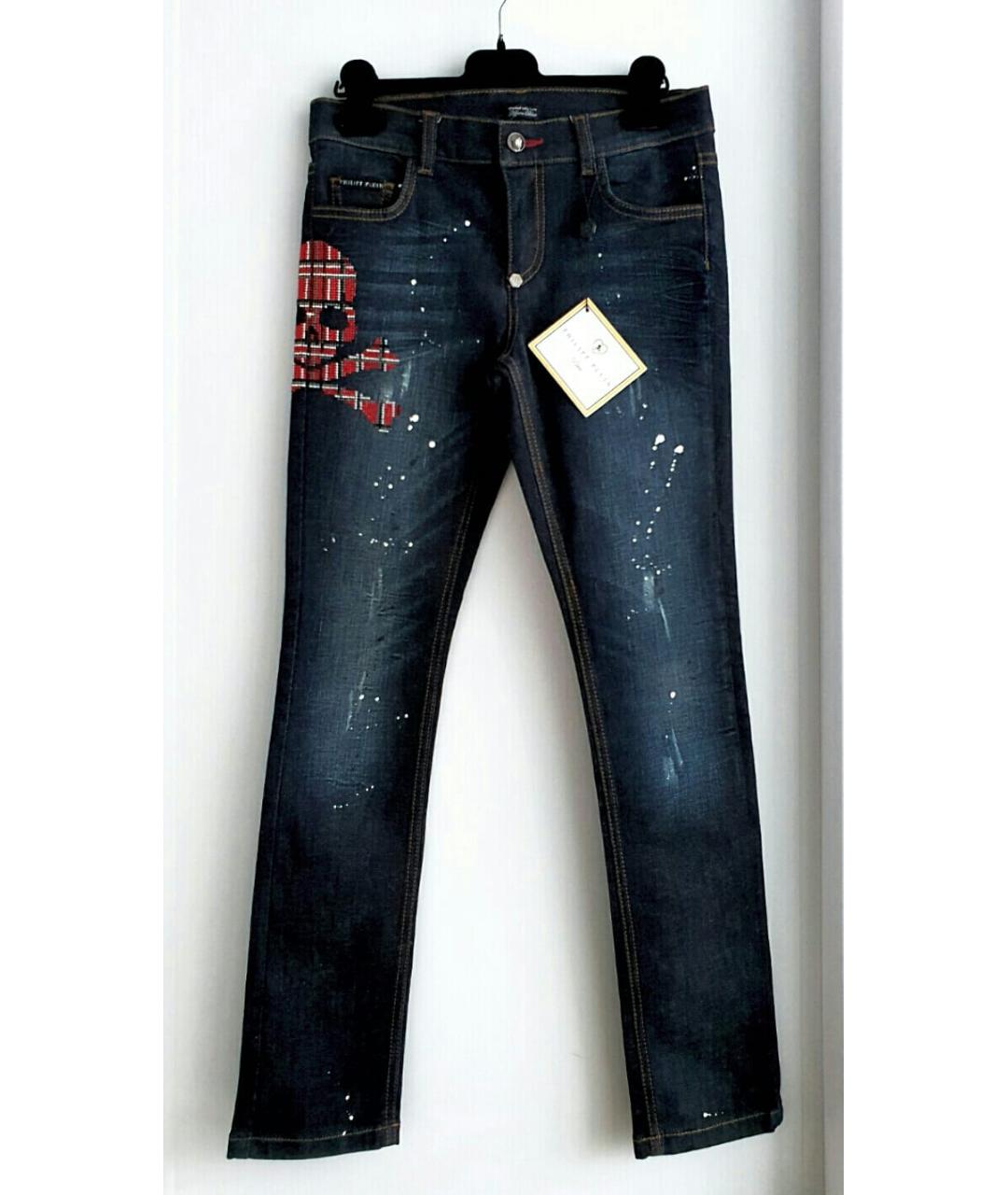 PHILIPP PLEIN Синие деним детские джинсы, фото 2