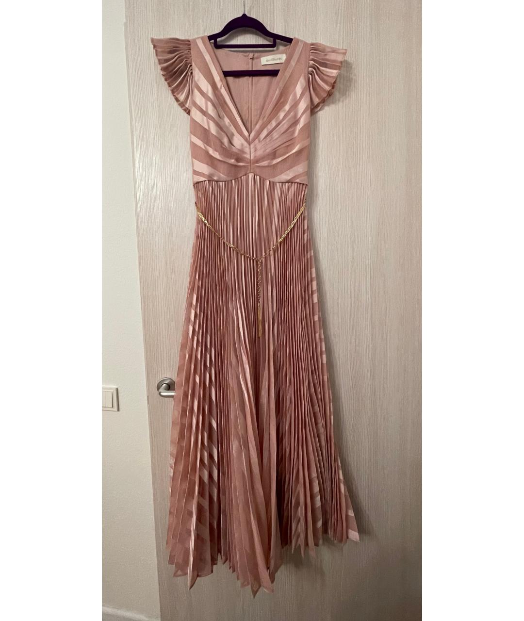 ZIMMERMANN Розовое хлопковое коктейльное платье, фото 9