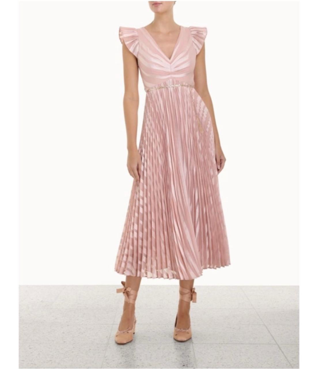 ZIMMERMANN Розовое хлопковое коктейльное платье, фото 8