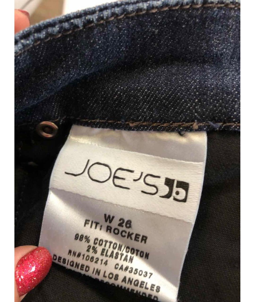 JOE'S JEANS Темно-синие хлопко-эластановые прямые джинсы, фото 6