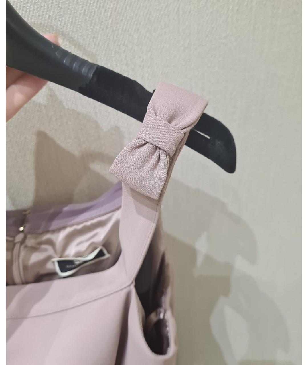 ELISABETTA FRANCHI Розовое вискозное повседневное платье, фото 4