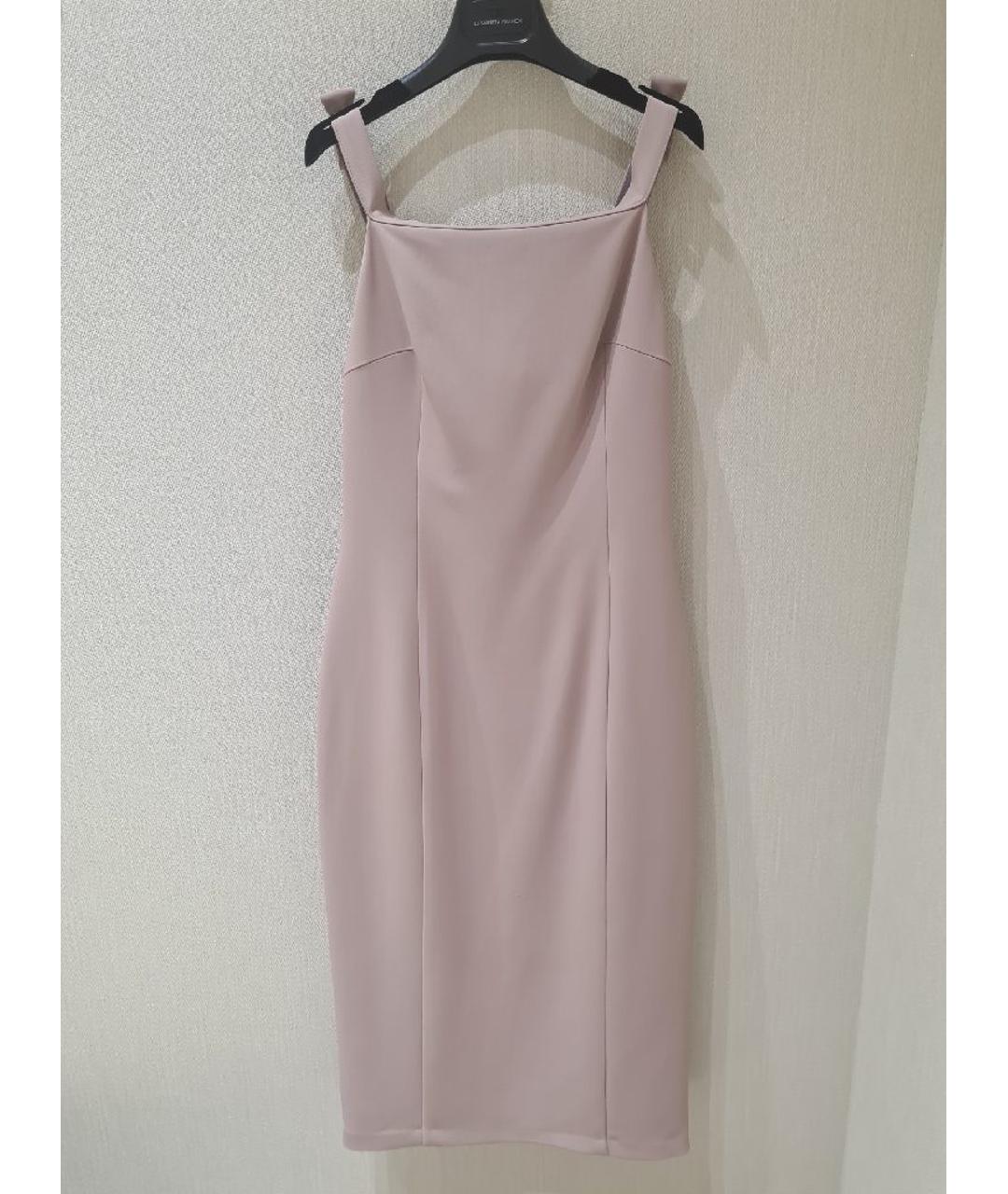 ELISABETTA FRANCHI Розовое вискозное повседневное платье, фото 5