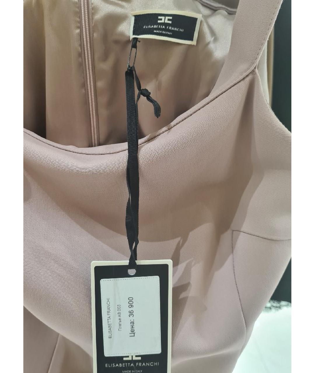 ELISABETTA FRANCHI Розовое вискозное повседневное платье, фото 3