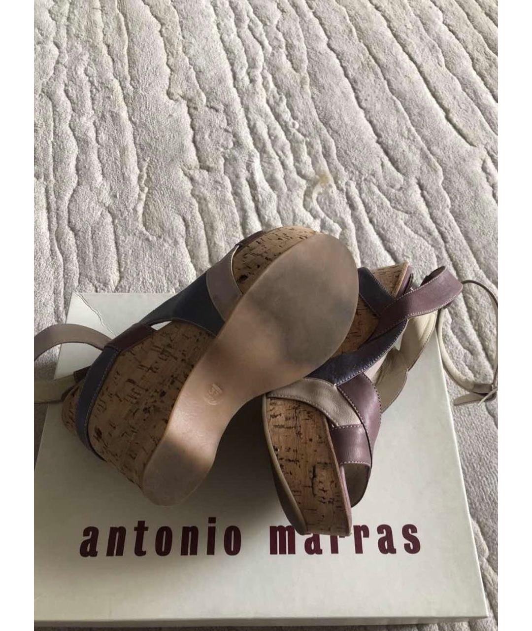 ANTONIO MARRAS Мульти кожаные босоножки, фото 4