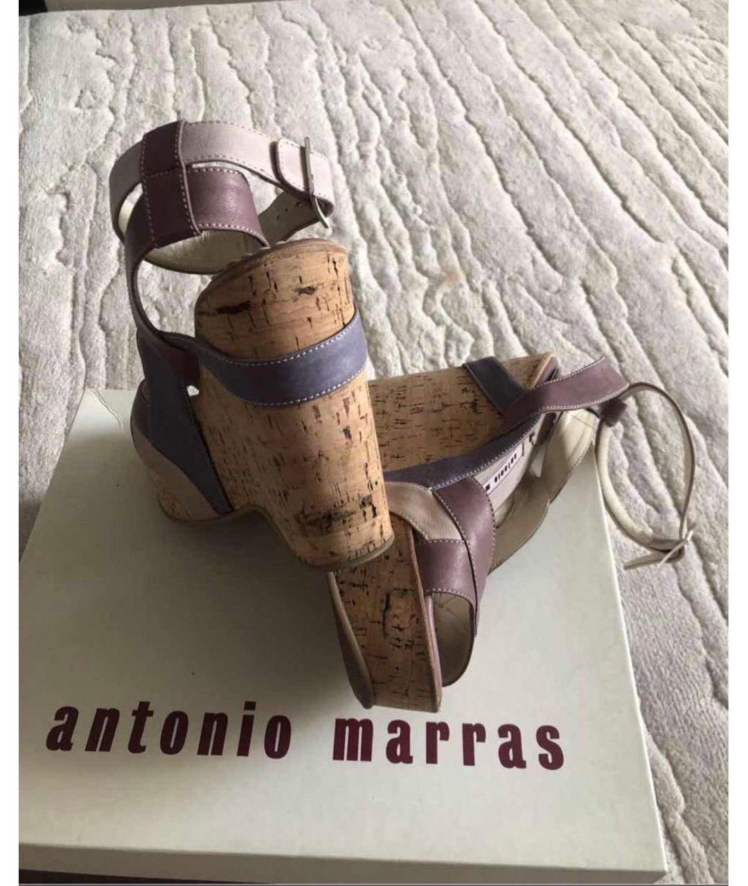ANTONIO MARRAS Мульти кожаные босоножки, фото 3