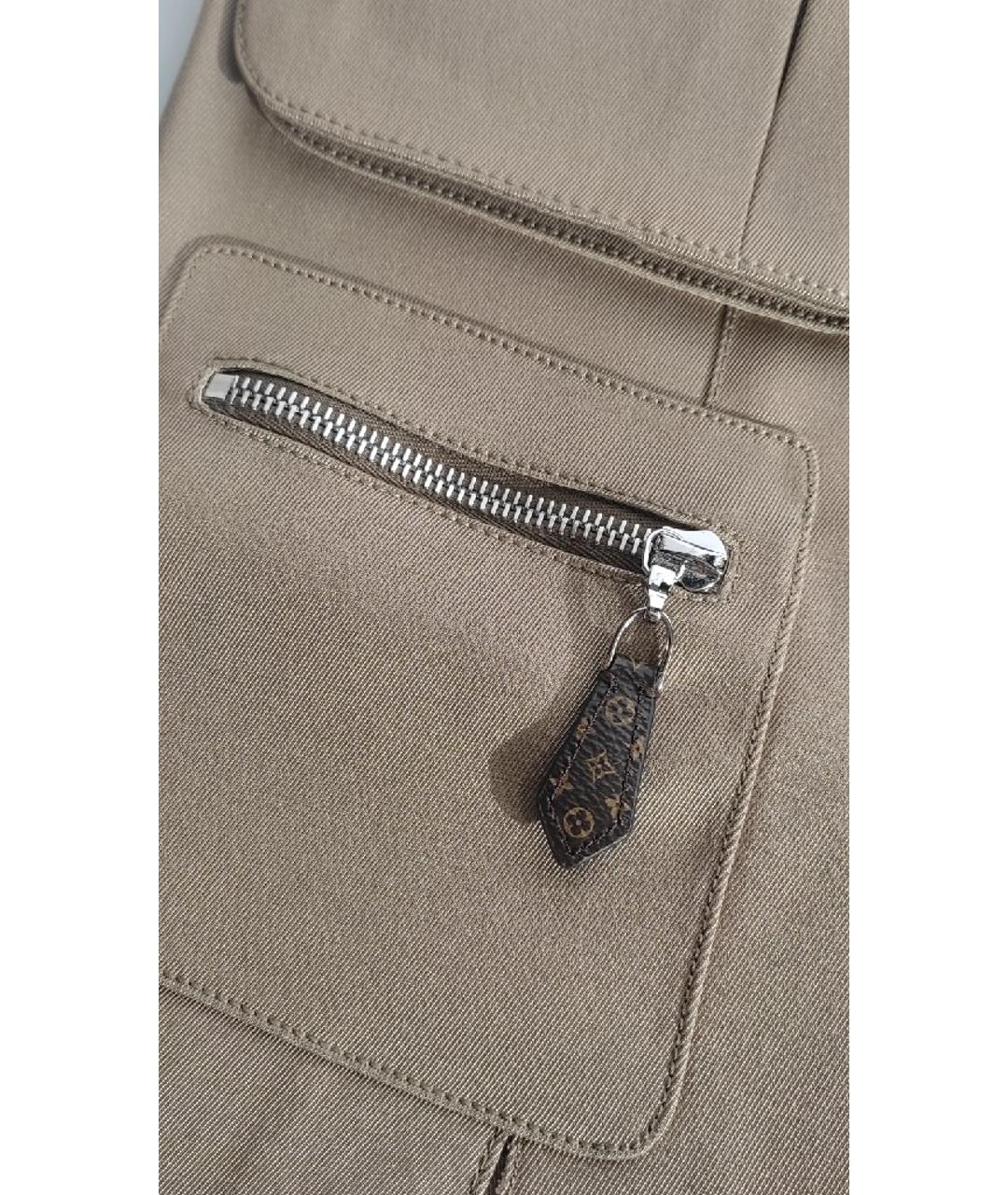 LOUIS VUITTON Бежевая шерстяная юбка миди, фото 3