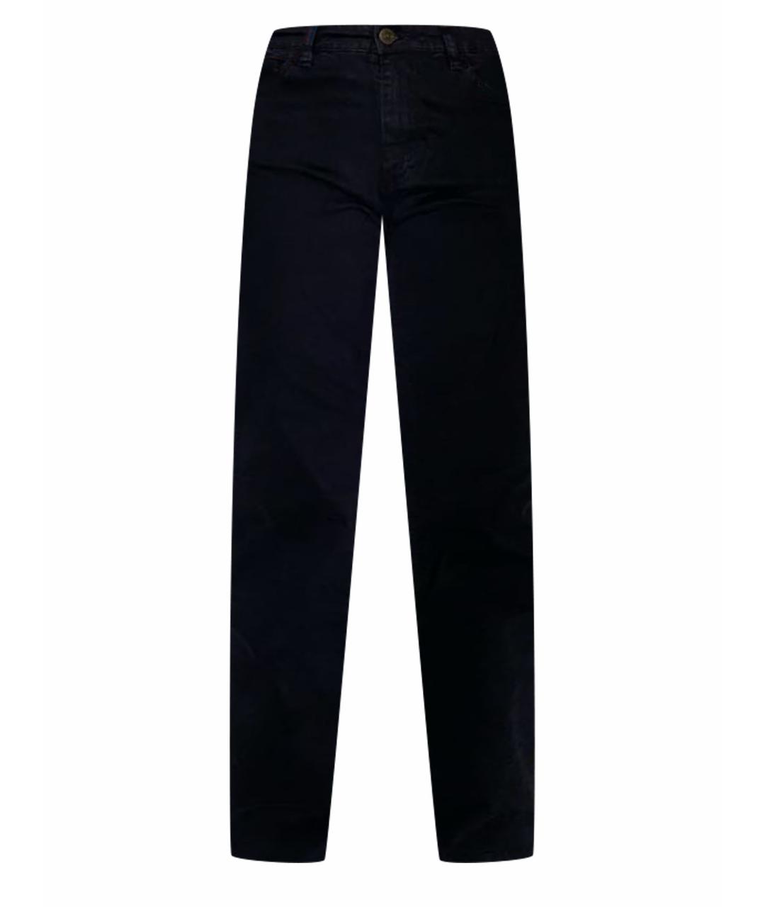 CERRUTI 1881 Антрацитовые хлопковые прямые джинсы, фото 1